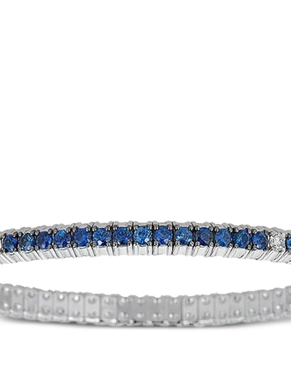 Zydo 18k White Gold Sapphire Bracelet In Metallic