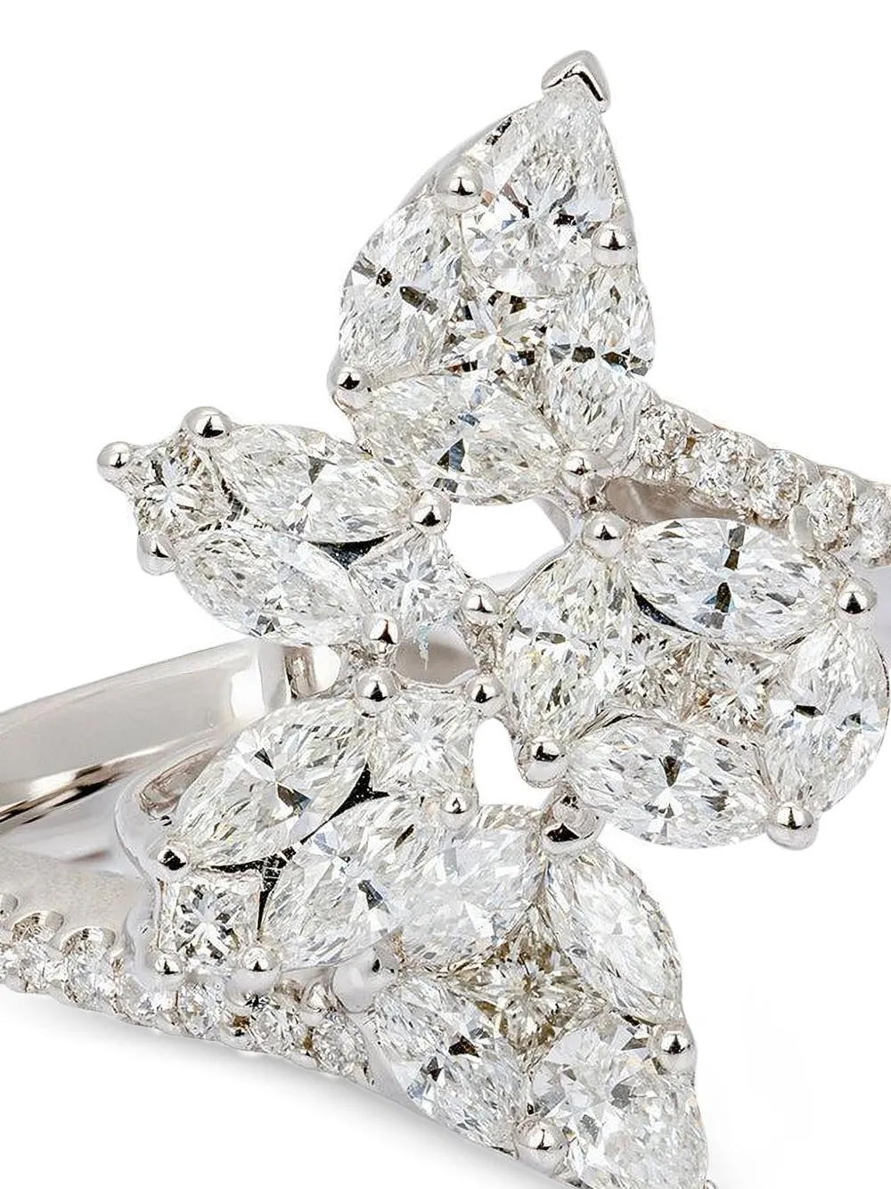 Zydo 18k White Gold Diamond Ring In Metallic