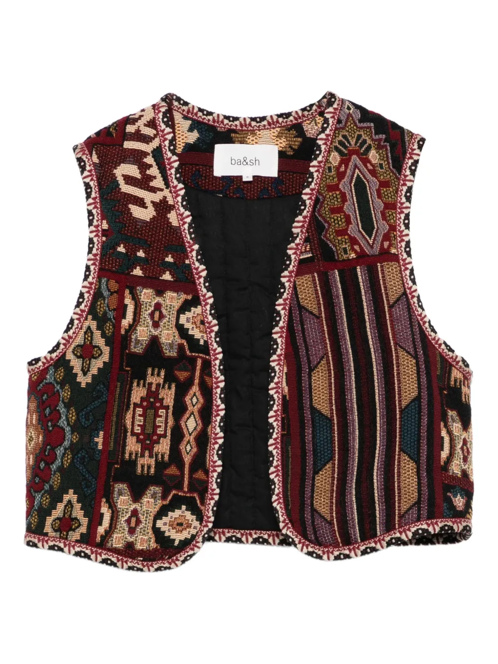 Ba&Sh patterned waistcoat | Neutrals | Image 1