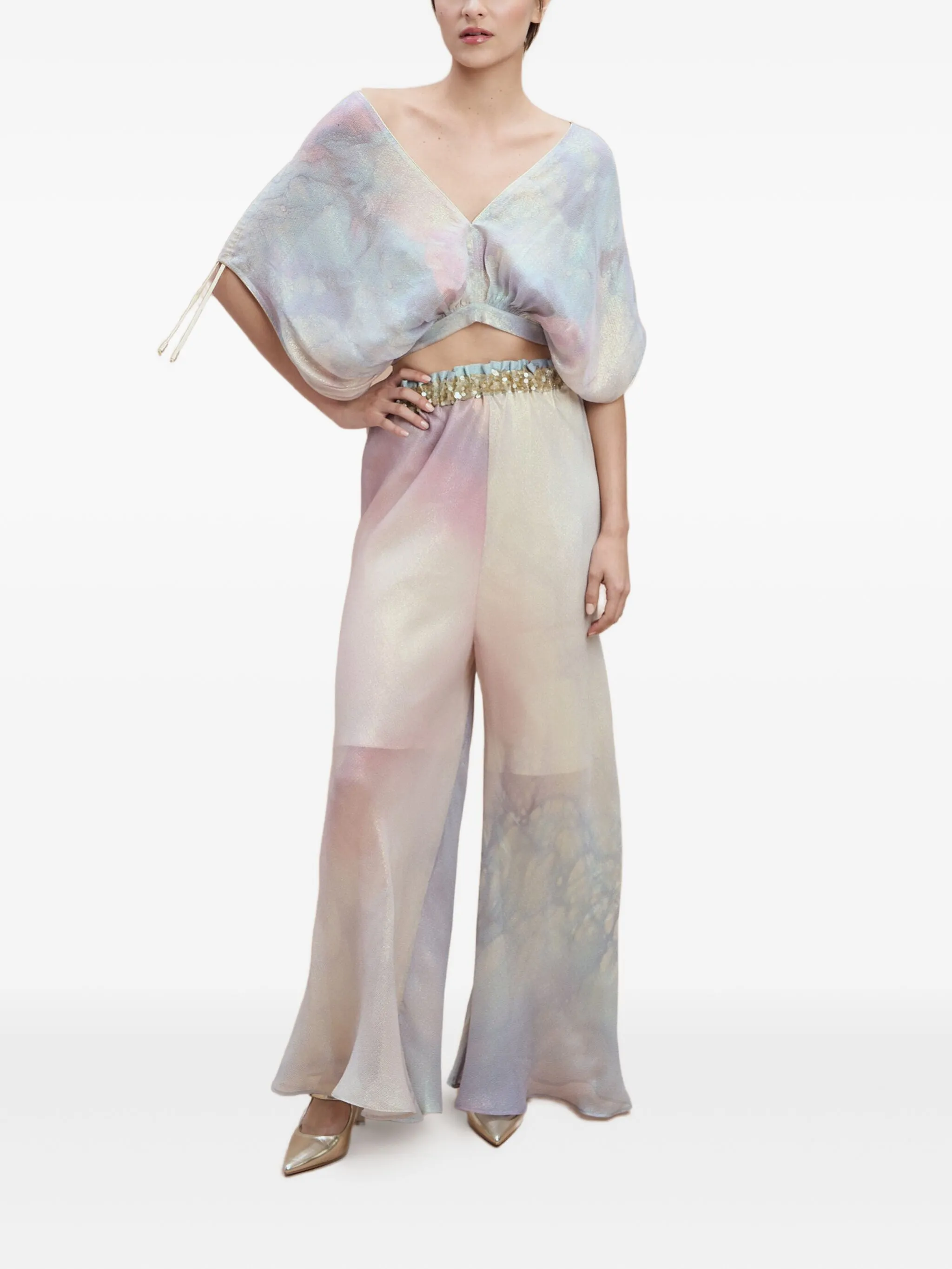 SANA OSMANI Sia tie-detail set