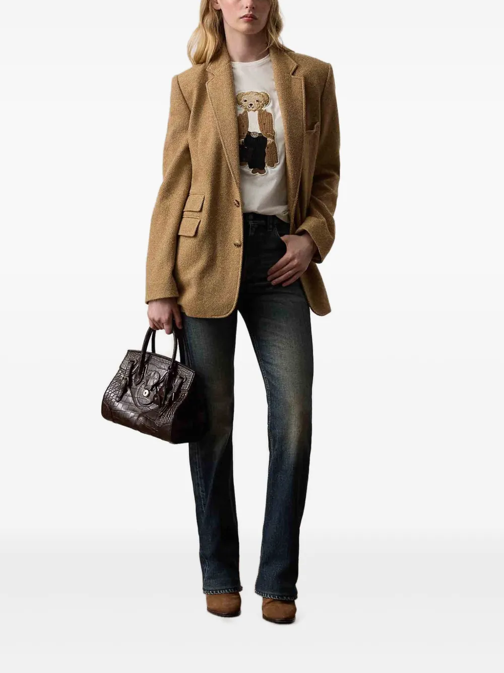 Ralph Lauren Collection Polo Bear T-shirt met borduurwerk Wit