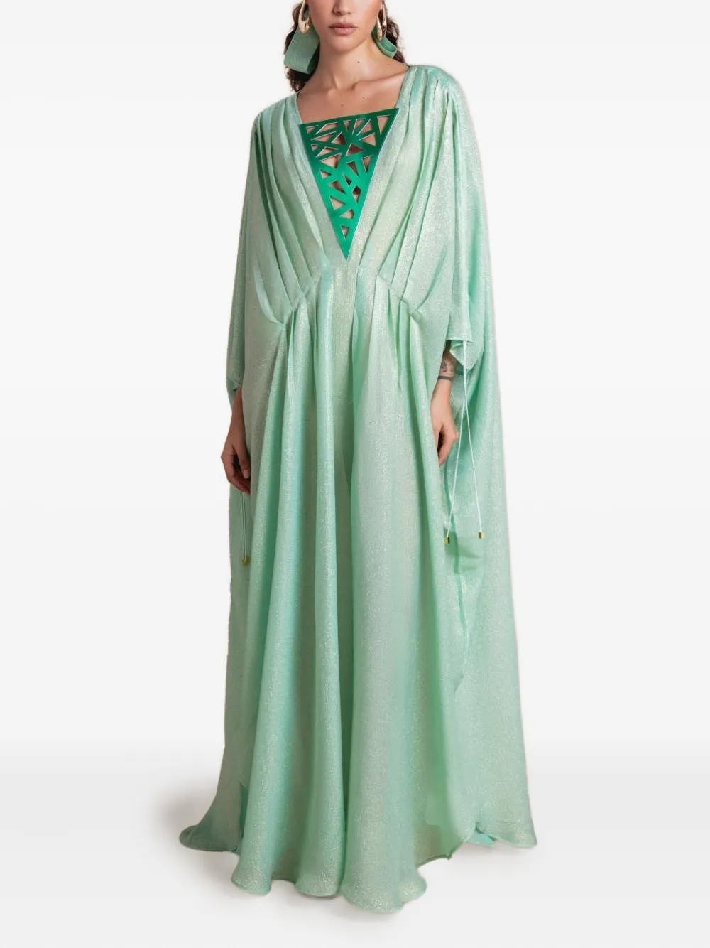  Sana Osmani Rhodes Cut-out Maxi Dress - Green 