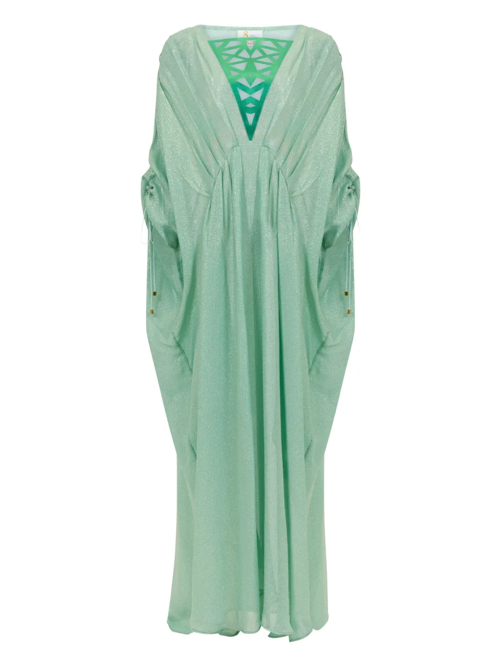 SANA OSMANI Abito Rhodes lungo con dettaglio cut-out - Verde