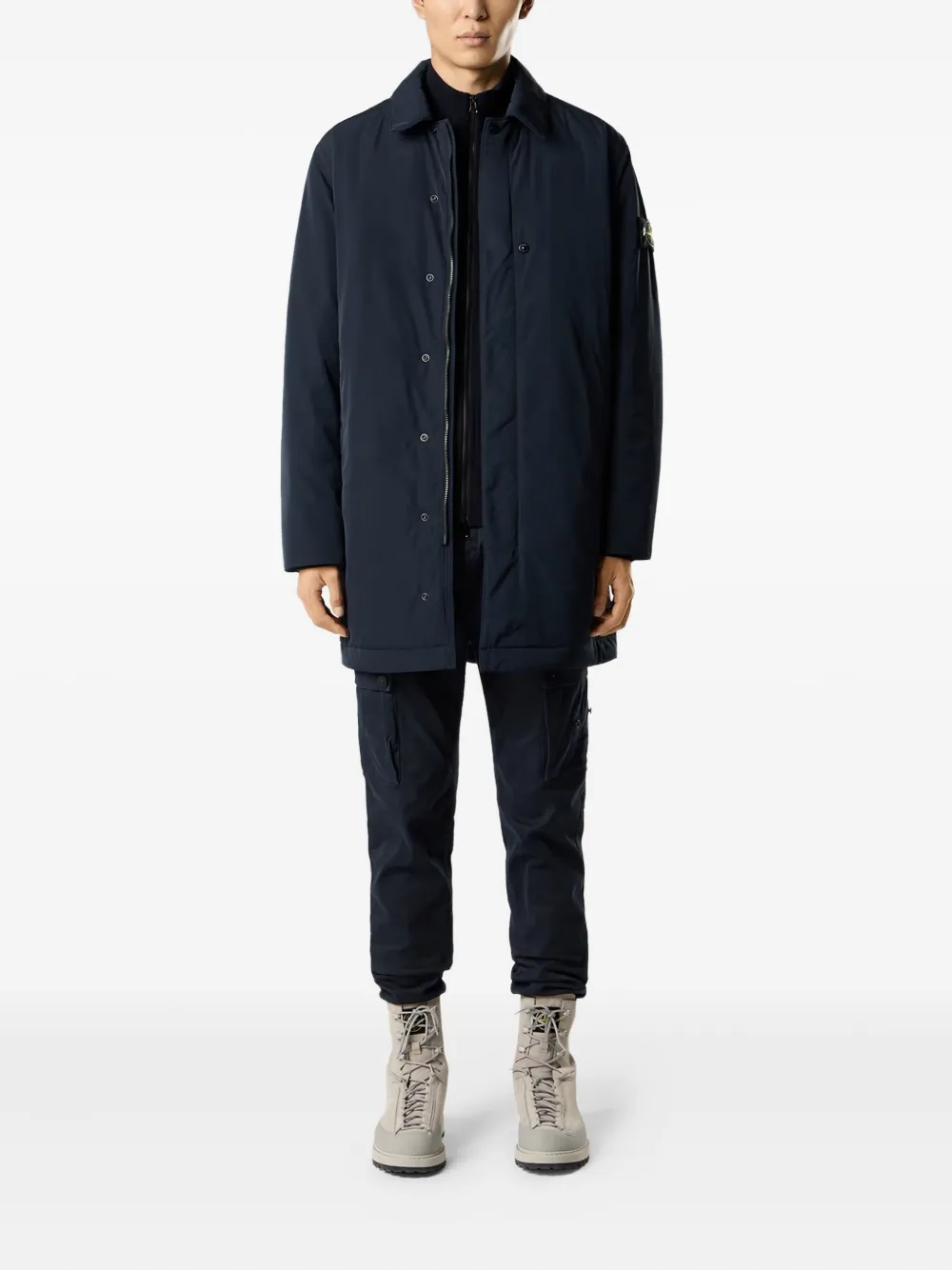 Stone Island padded buttoned coat | Single Breasted Coats | Image 2