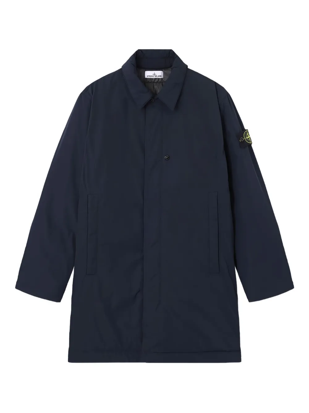 Stone Island padded buttoned coat | Blue | Image 1