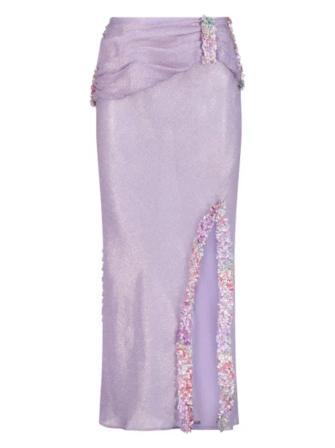 SANA OSMANI Delta ruched floral maxi skirt