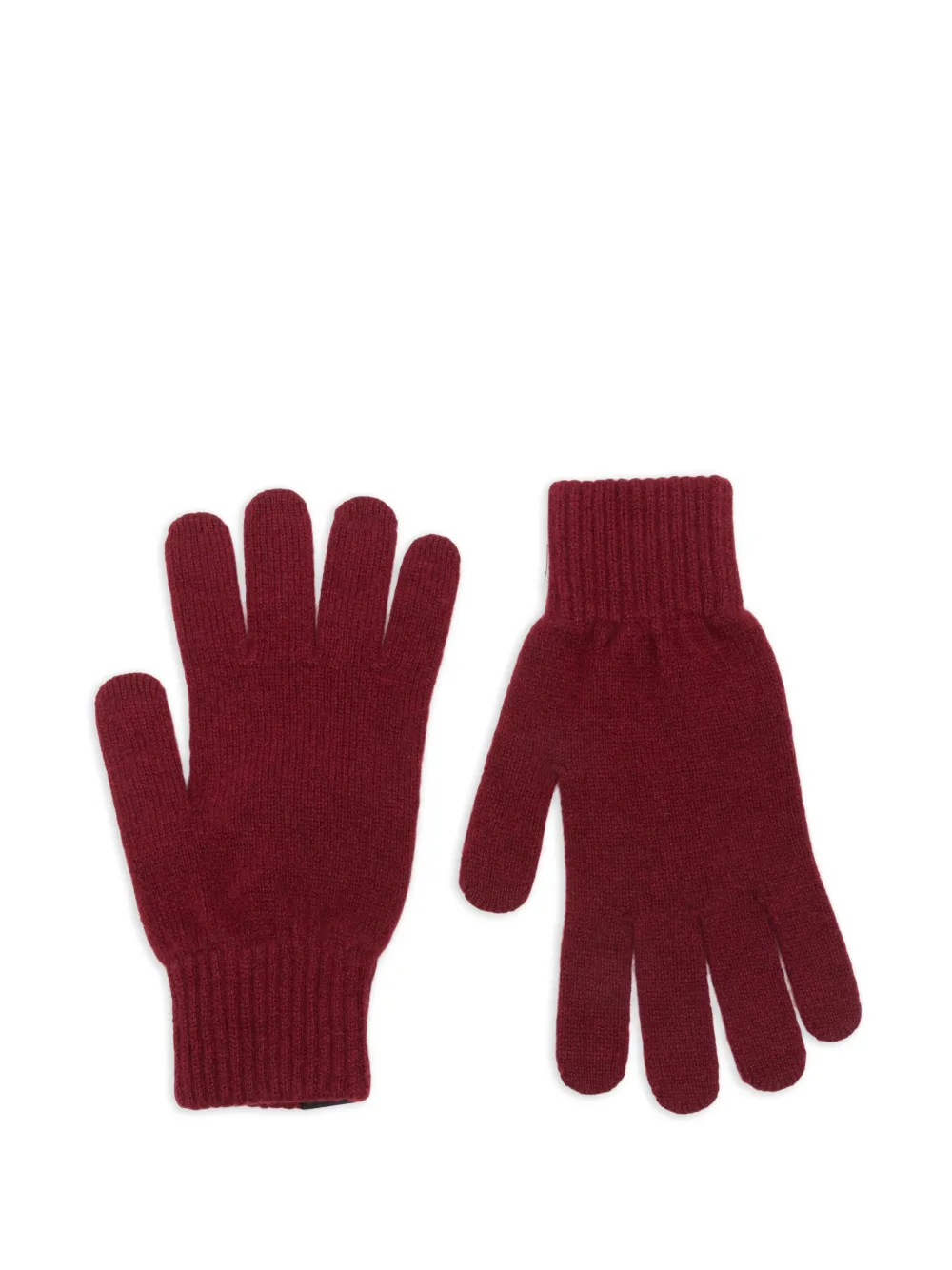 Paul Smith ribbed-trim gloves - Rood