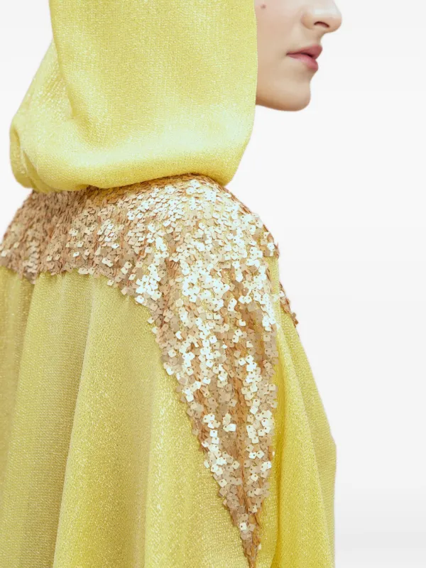 hooded sequin dress Sana Osmani Chloris Hooded Mini Dress