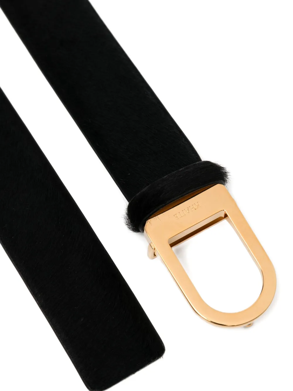 Khaite Haircalf Saddle Belt In Black