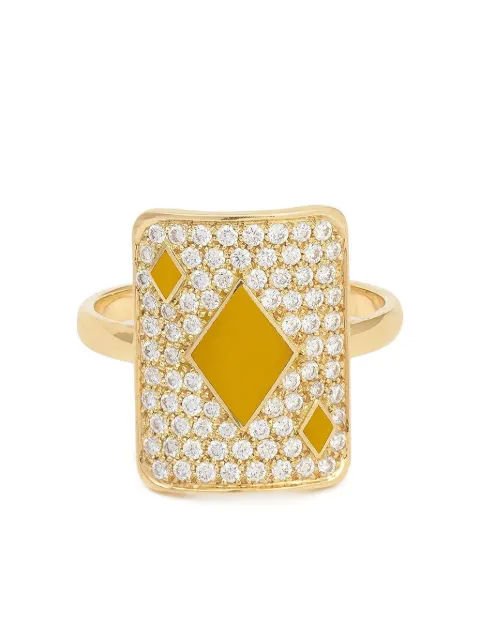 Mysteryjoy 18K yellow gold Honneur diamond ring