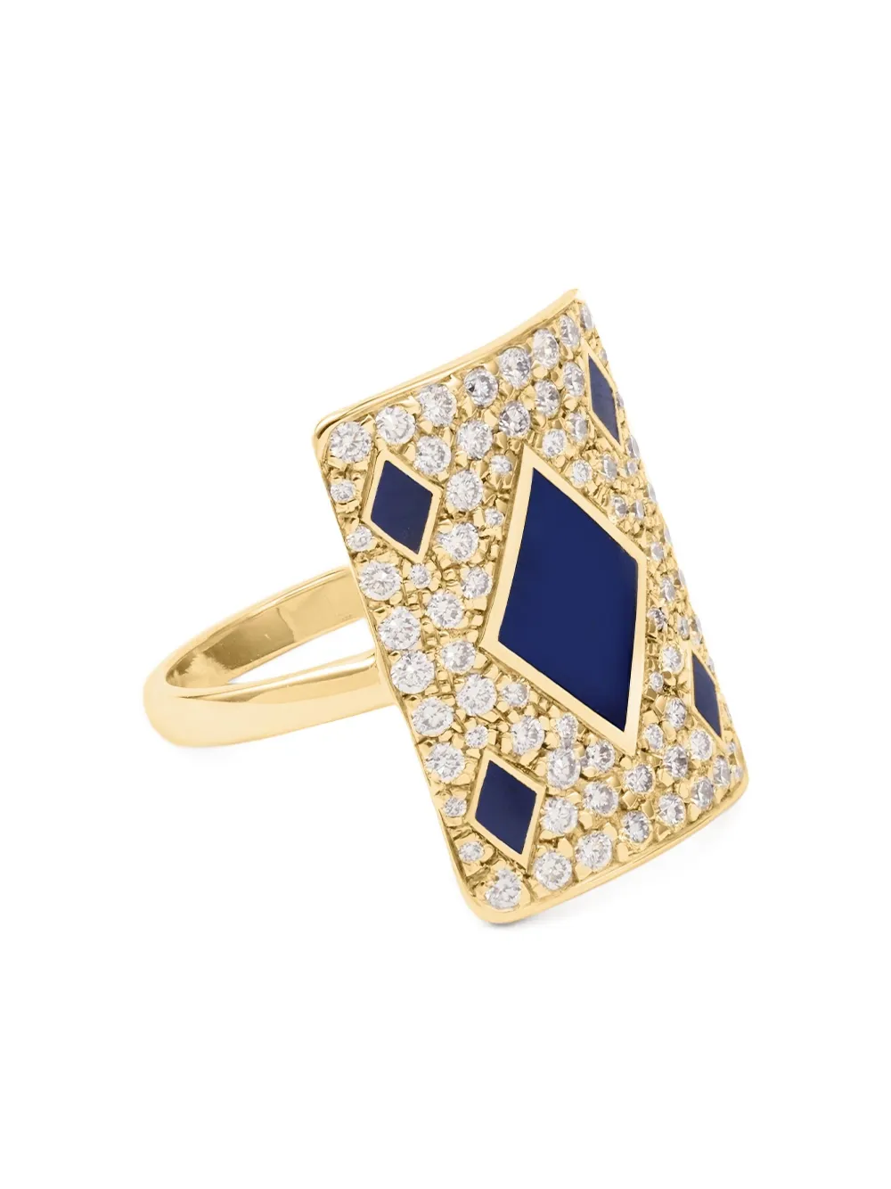 Mysteryjoy 18k Yellow Gold Honneur Diamond Ring In Gold