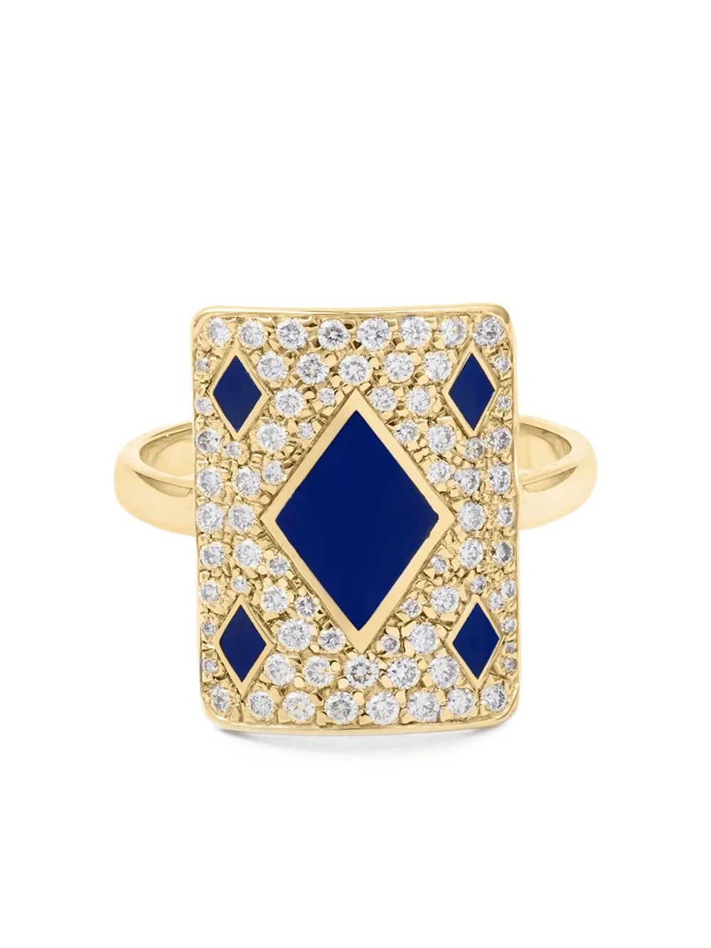 Mysteryjoy 18k Yellow Gold Honneur Diamond Ring In Gold