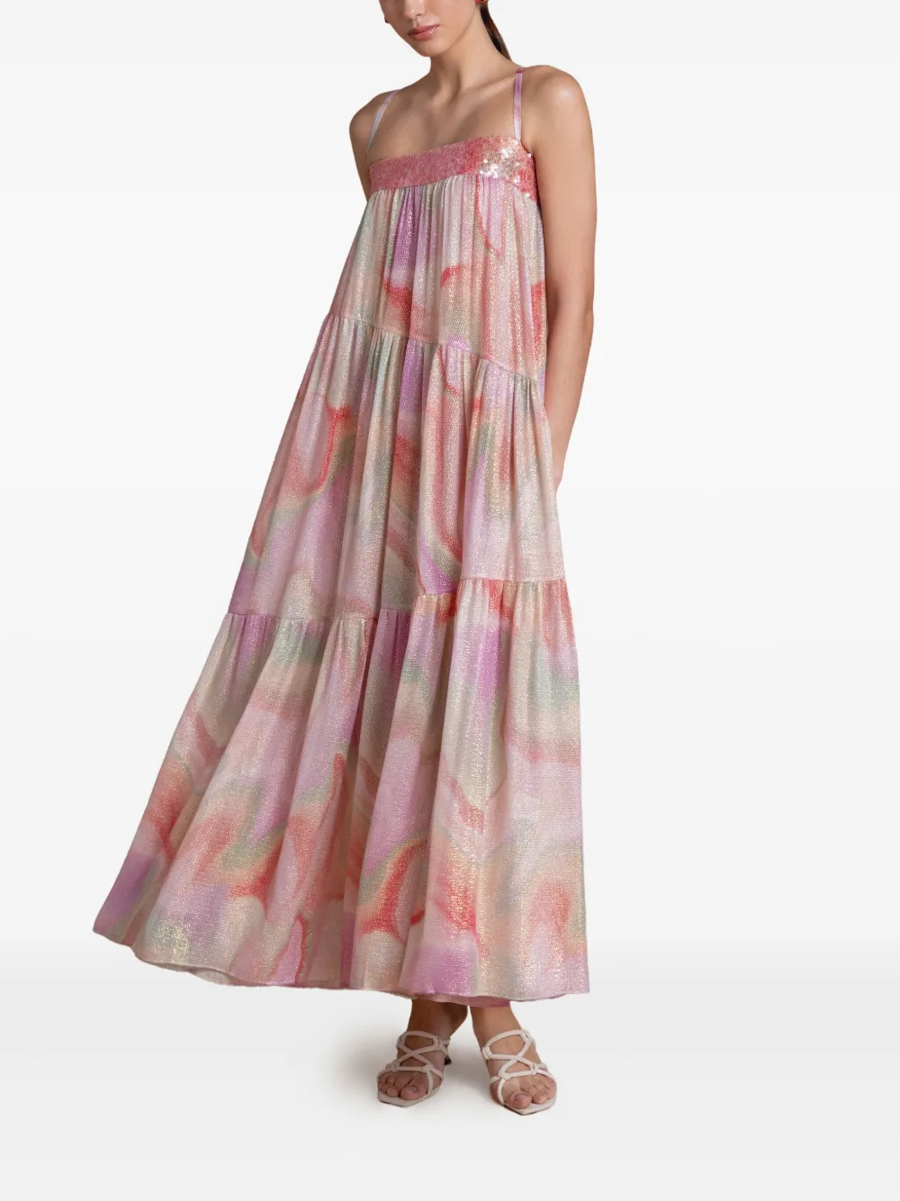  Sana Osmani Tobago Sequin Midi Dress - Pink 