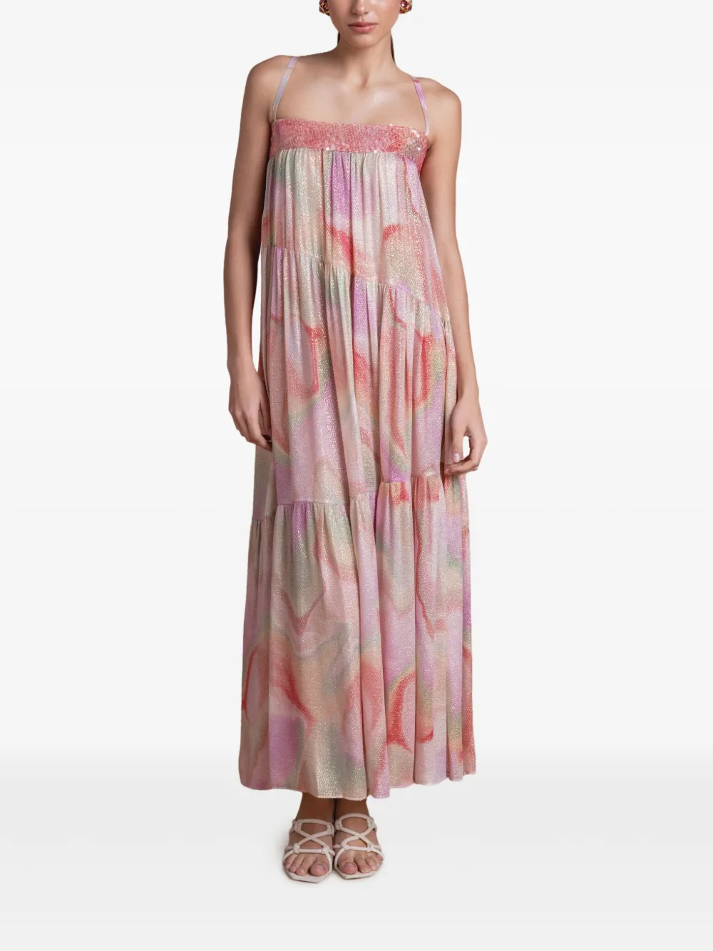  Sana Osmani Tobago Sequin Midi Dress - Pink 