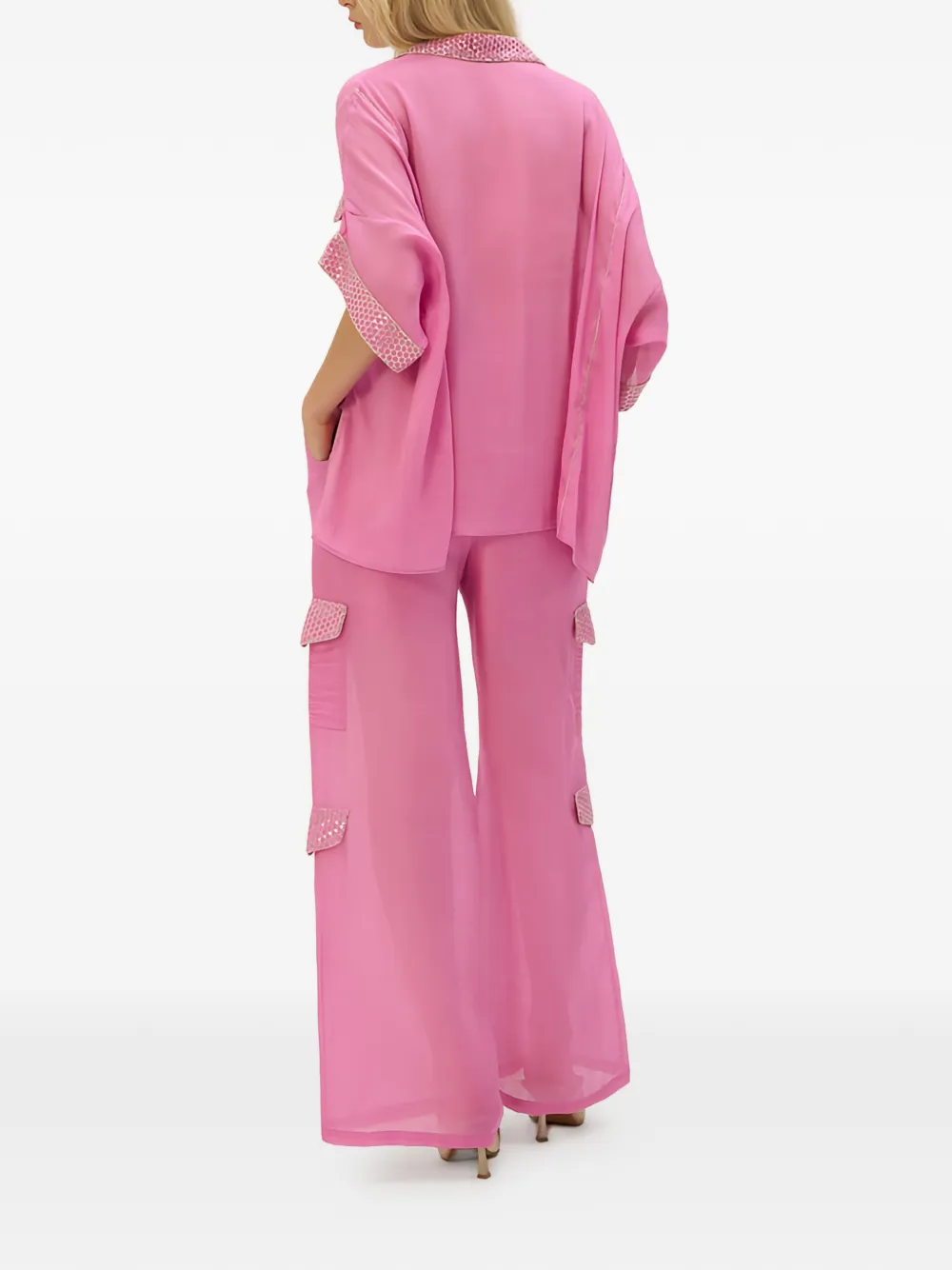 Sage Cargo-Pockets Trousers Set