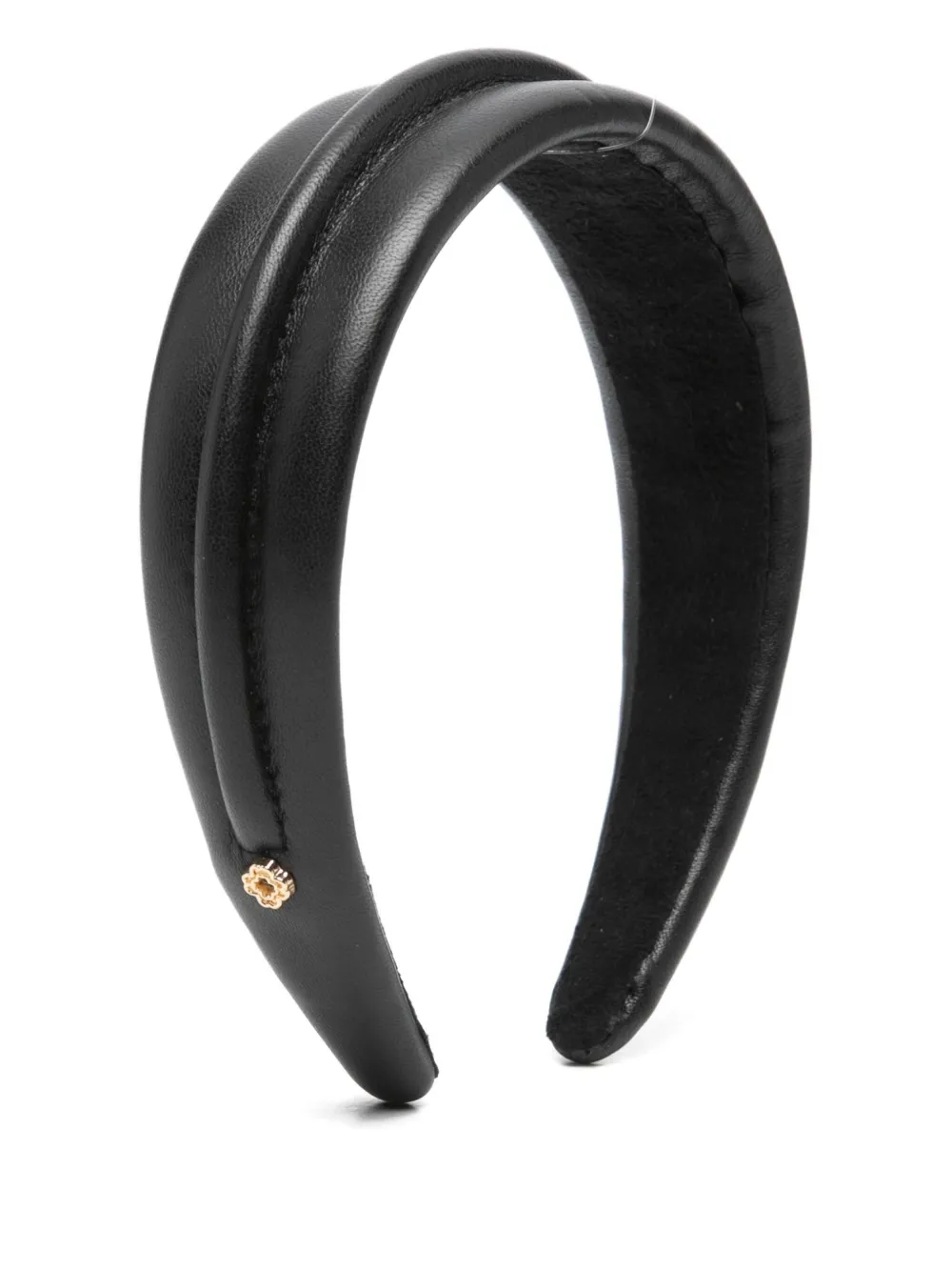 Maje leather headband - Nero