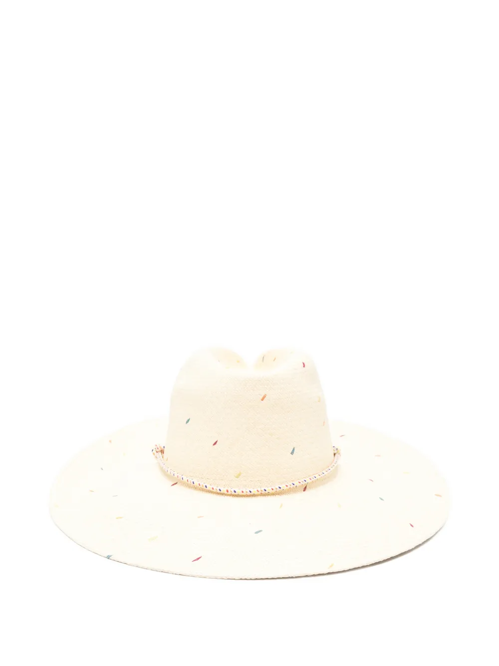 ZIMMERMANN embroidered panama hat - Beige