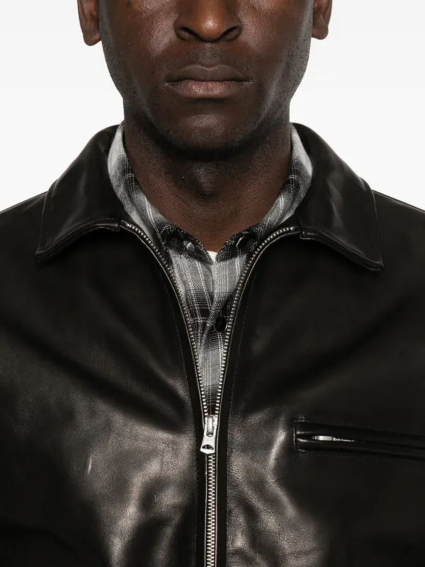 ジャケット・アウター NEIGHBORHOOD LEATHER SPORTS JACKET M Neighborhood Leather Sports Jacket | Black | FARFETCH NZ