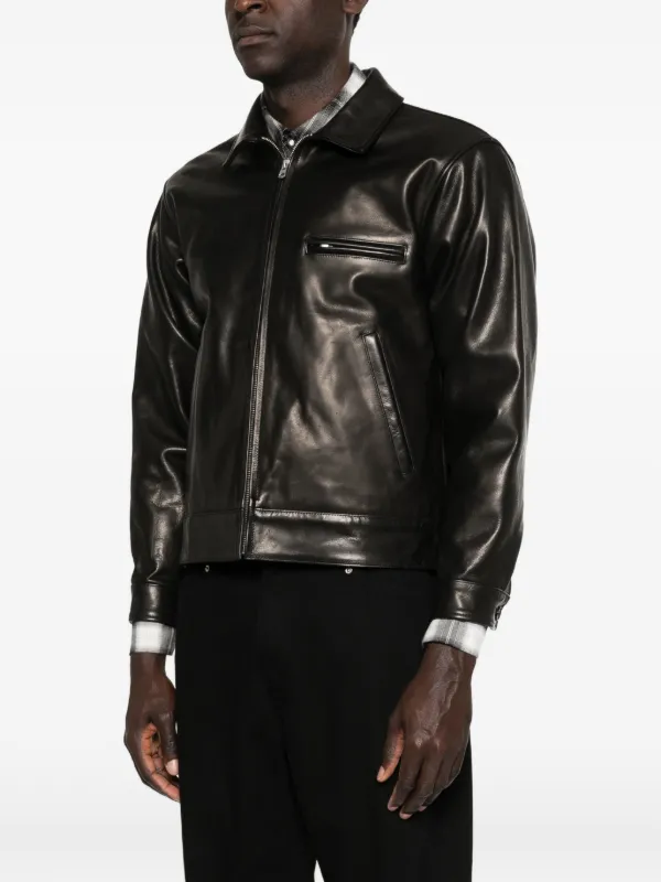 ジャケット・アウター NEIGHBORHOOD LEATHER SPORTS JACKET M Neighborhood Leather Sports Jacket | Black | FARFETCH NZ