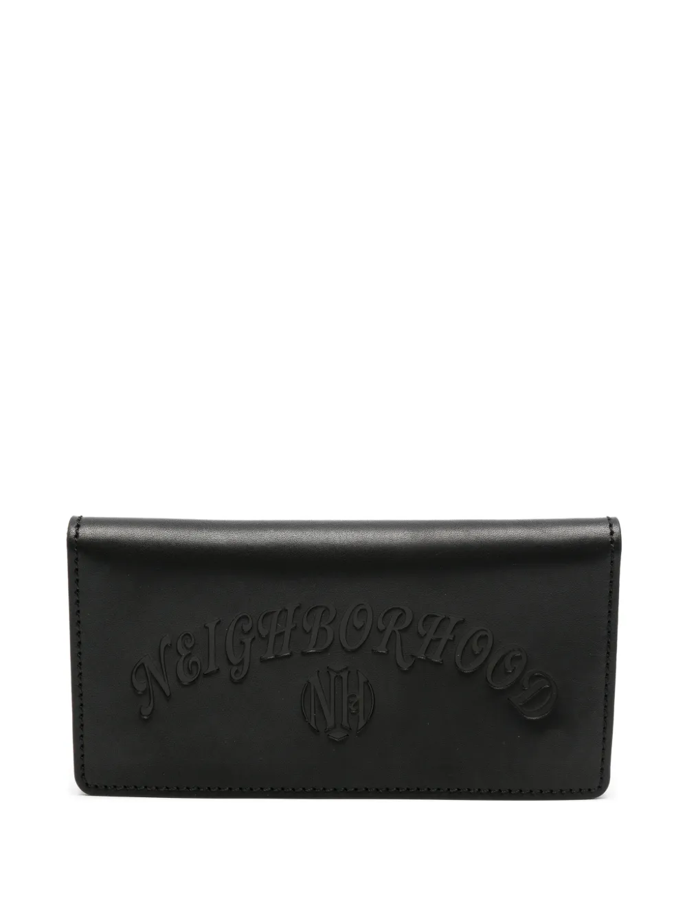 Neighborhood embossed-logo wallet - Schwarz