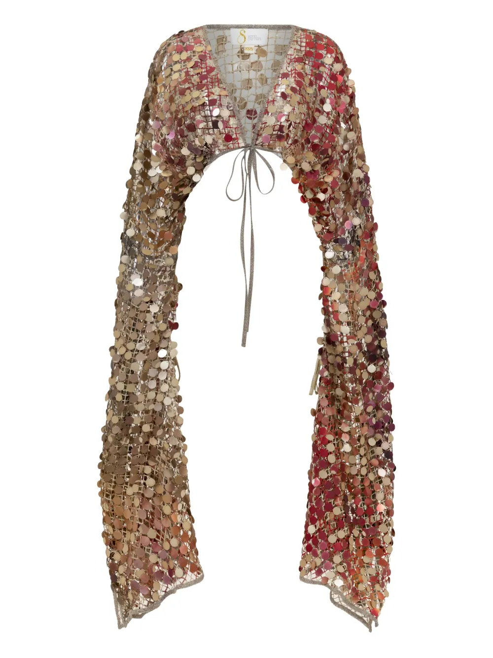 SANA OSMANI Set Katrina con gonna e paillettes - Oro