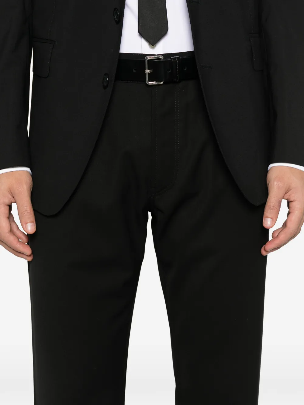 Giorgio Armani Buttoned Denim In Black