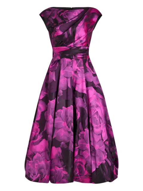 Talbot Runhof floral-print midi dress