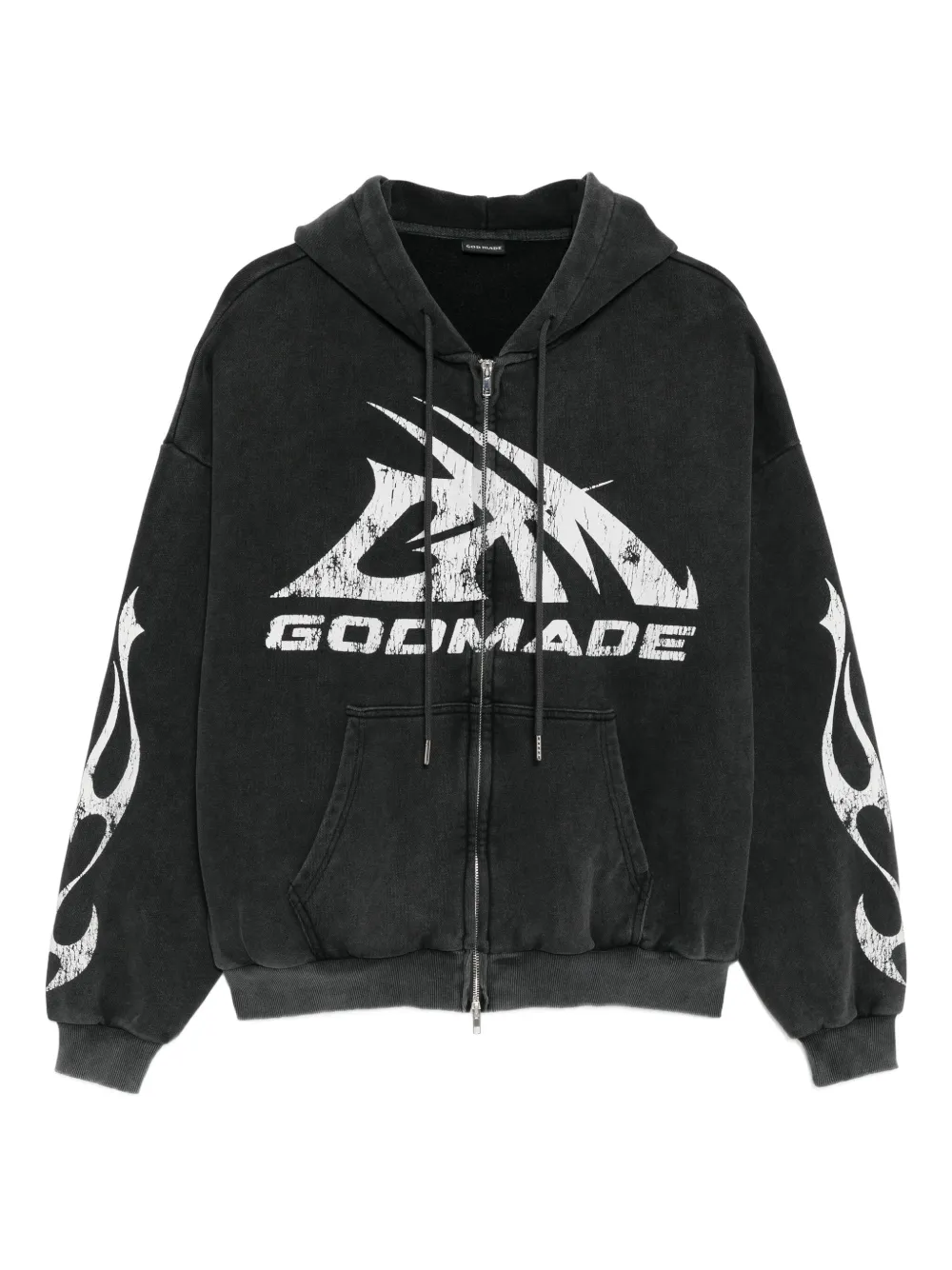 GODMADE logo-print hoodie | Grey | Image 1
