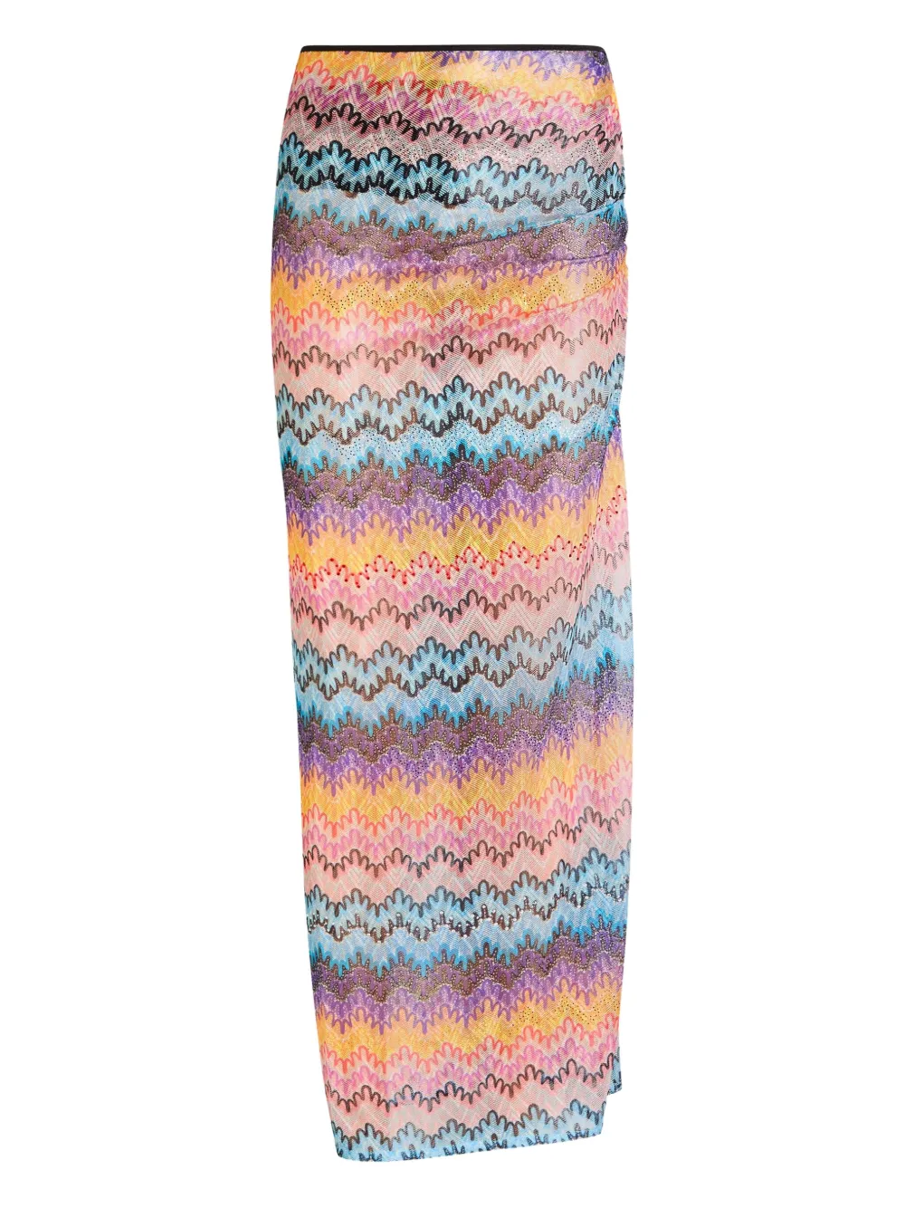 Missoni zig-zag pattern lace maxi skirt | Yellow | Image 1