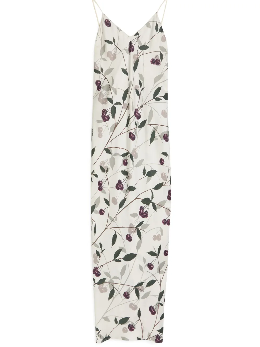 Stella McCartney cherry-print midi dress - Beige