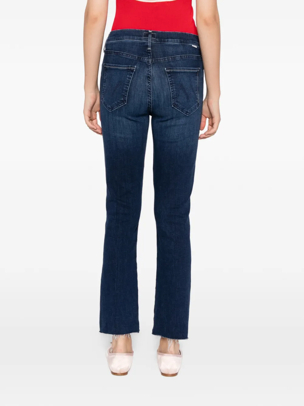 The Mid Rise Dazzler Ankle Fray Jeans