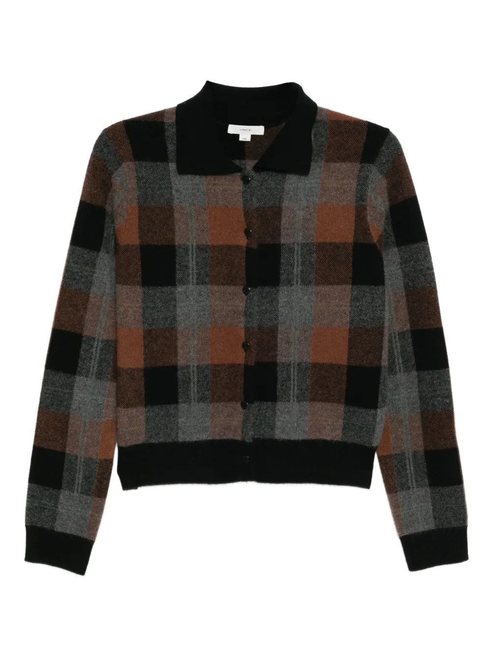 Vince checked cardigan | Brown | Image 1