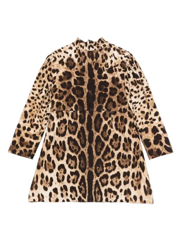 Dolce & Gabbana Kids leopard-print Dress | Brown | FARFETCH GE