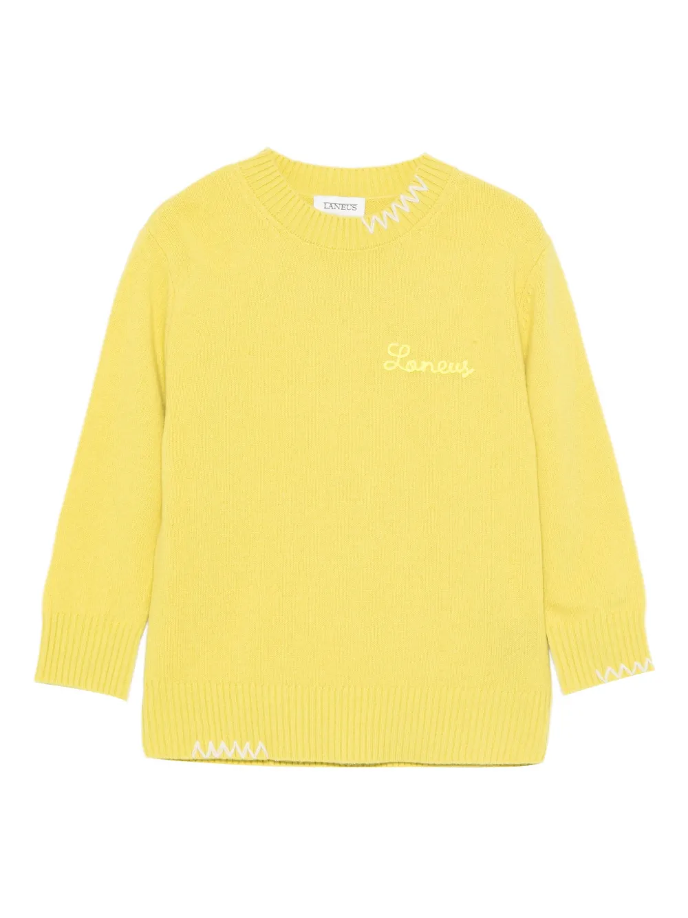 Laneus logo-embroidered sweater - Giallo