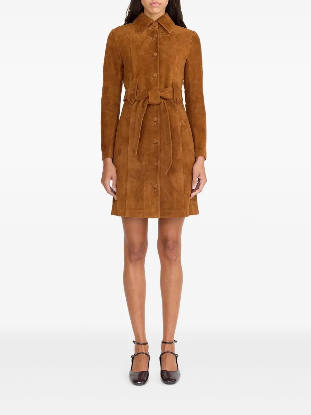 Christy Lynn Ricci Belted Jacket In Brown