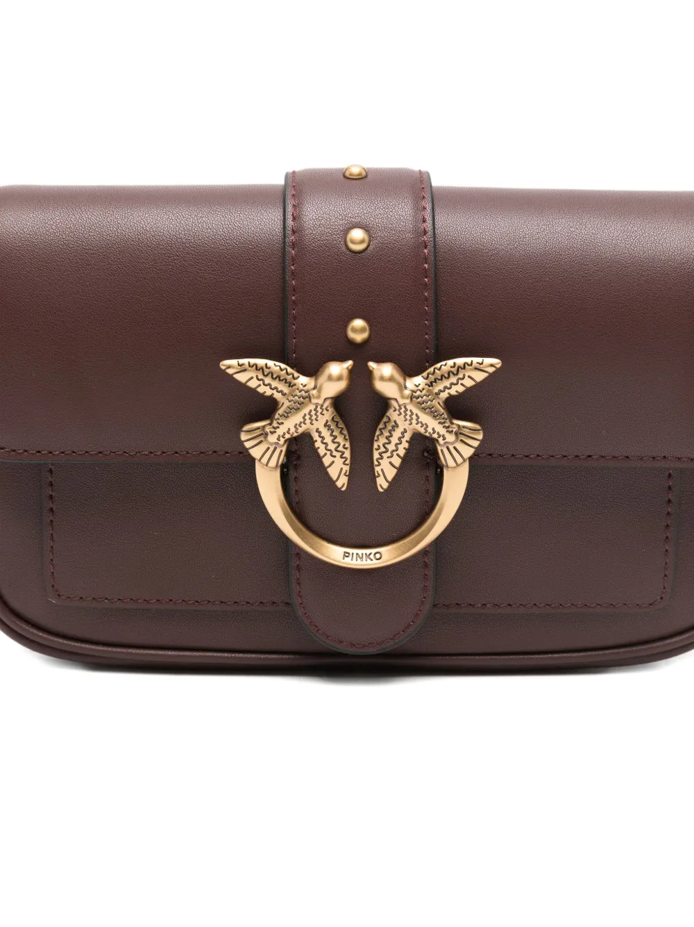 PINKO Love One Simply Pocket mini-tas Bruin