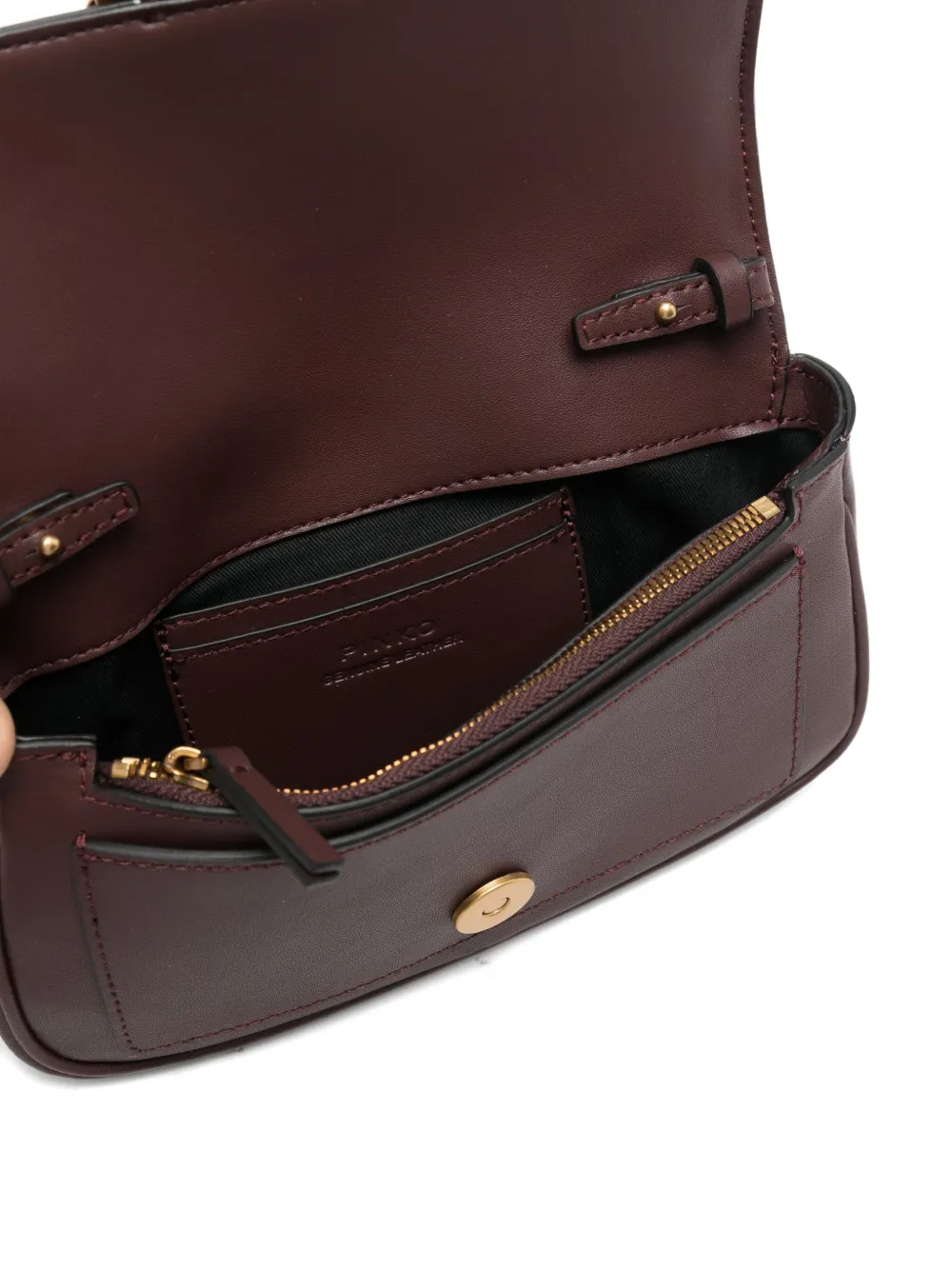 PINKO Love One Simply Pocket mini-tas Bruin