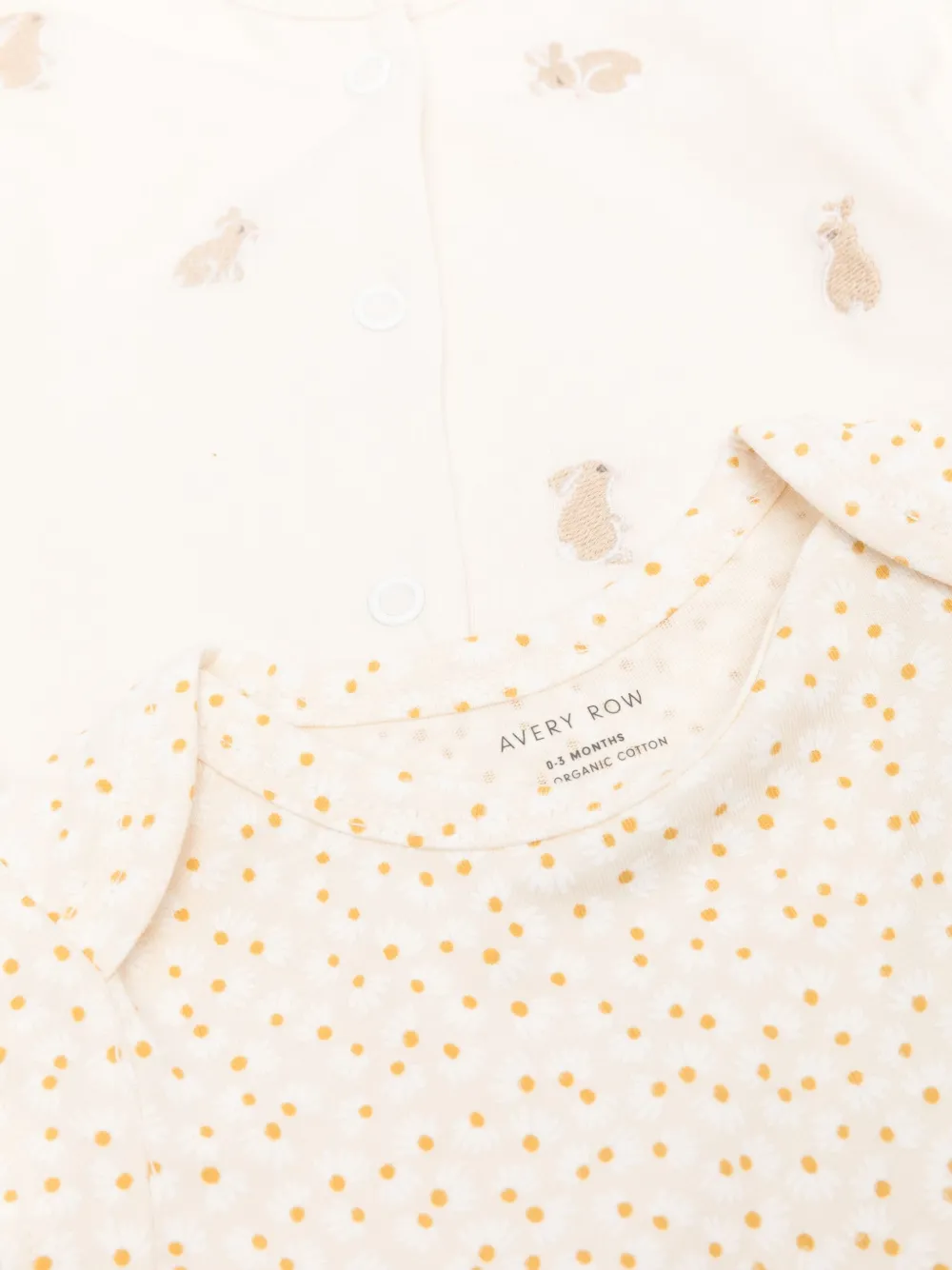 Avery Row Rabbit-motif Babygrow Set In White