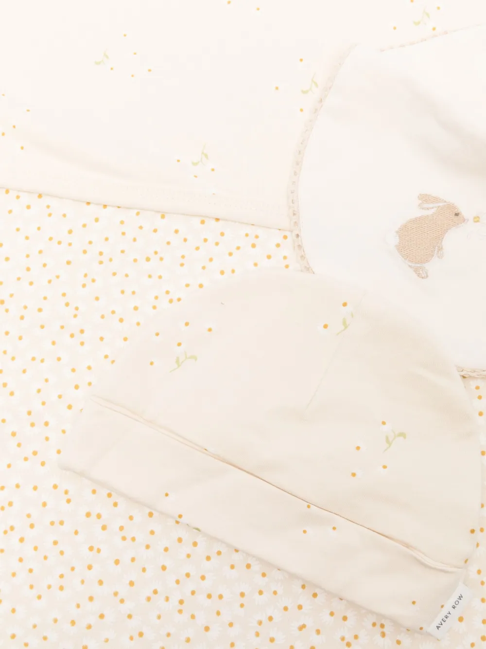 Avery Row Rabbit-motif Babygrow Set In White