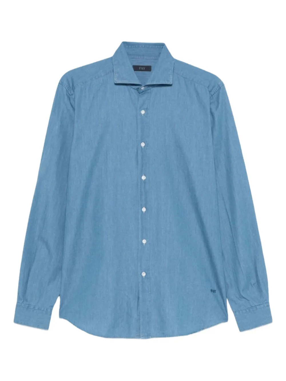 Fay Camisa com abotoamento e gola francesa | Azul | Image 1
