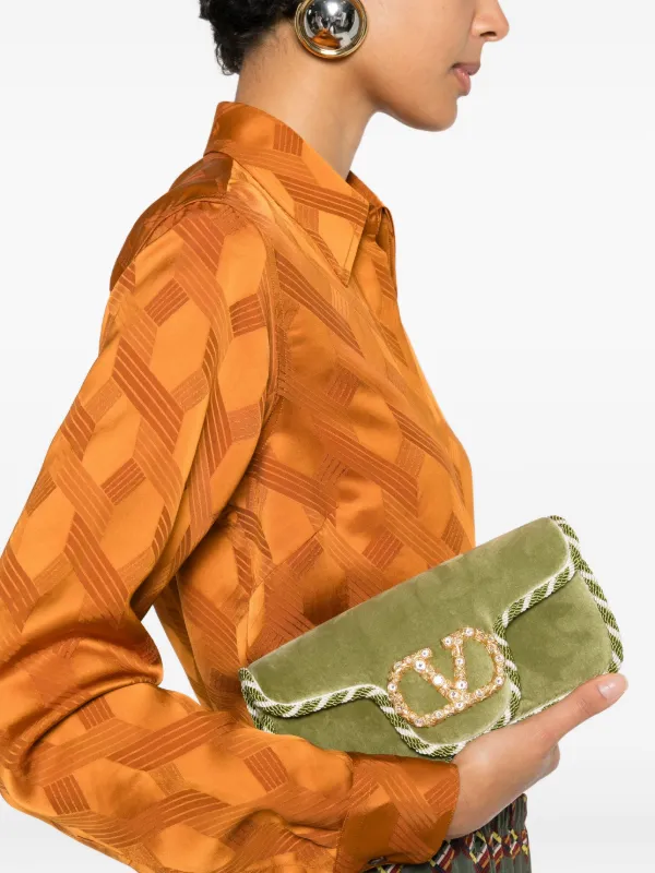 Valentino Garavani Locò クラッチバッグ | グリーン | FARFETCH JP