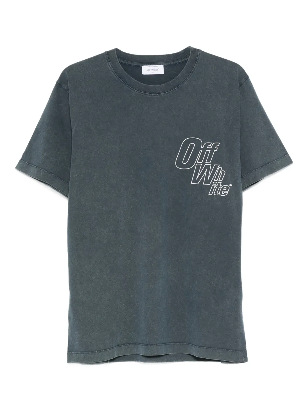 Off-White outline-arrow logo-print T-shirt | Blue | Image 1