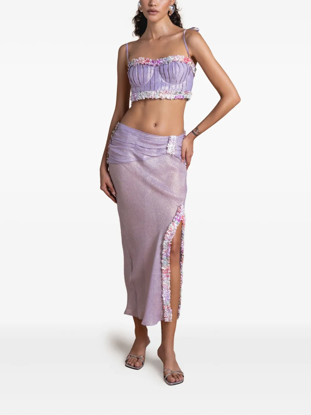 Agor Sequin Tie Top