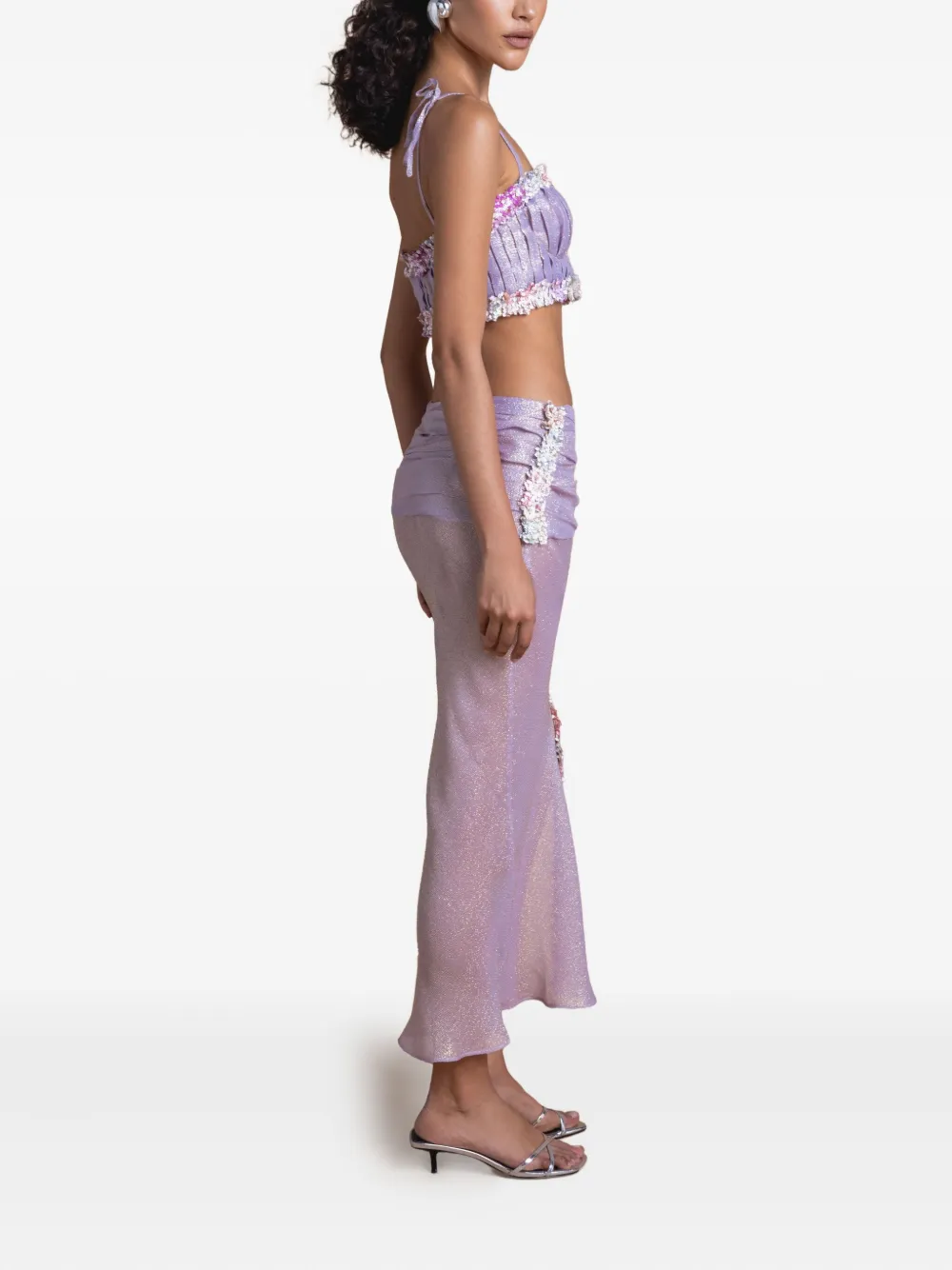 Agor Sequin Tie Top