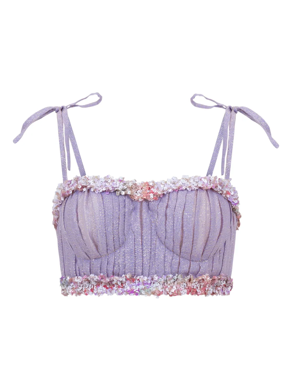 SANA OSMANI Top Agor con paillettes - Viola