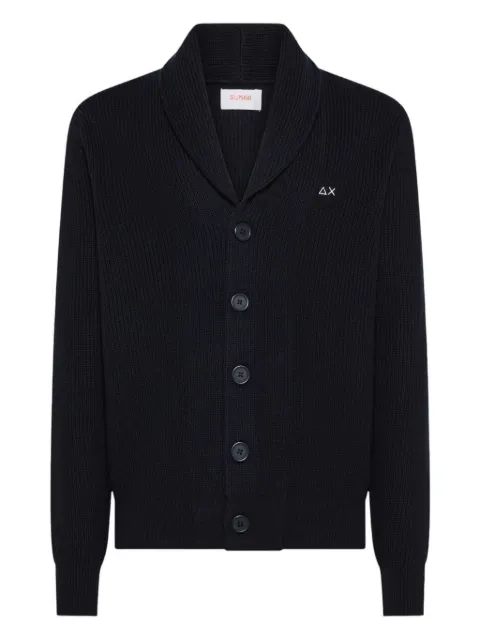 Sun68 ribbed shawl-collar cardigan