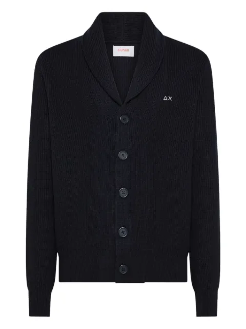 Sun68 ribbed shawl-collar cardigan