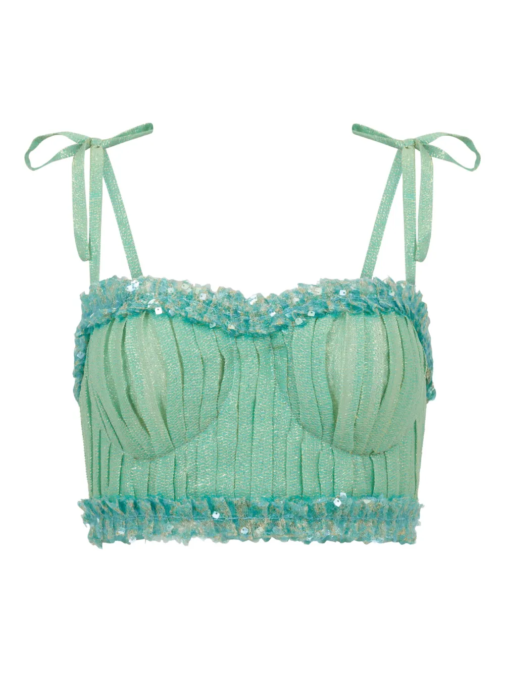 SANA OSMANI Top Agor con paillettes - Verde