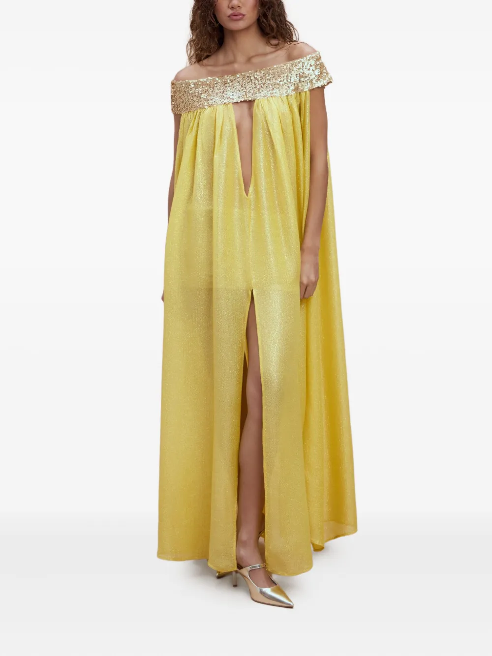  Sana Osmani Hera Sequin Maxi Dress - Yellow 