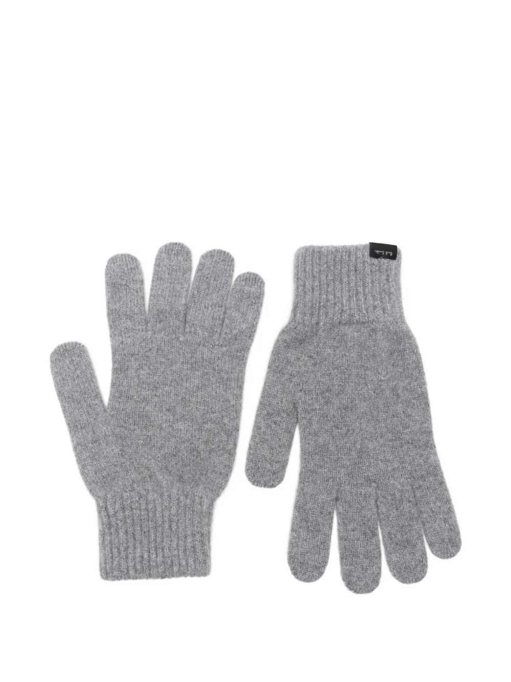 Paul Smith ribbed-trim gloves | gris | Image 1